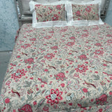 SUMMER JAIPURI PRINT PURE COTTON SUPER KING SIZE BEDHSEET SET