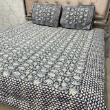 SUMMER JAIPURI STYLE QUILTED REVERSIBLE PURE COTTON BEDCOVER SET ( not for super king)