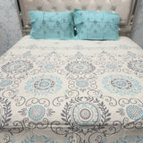 SUMMER QUEEN SIZE PURE COTTON BEDSHEET SET