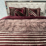 DESINER 6 PCS SUPER KING SIZE QUILT SET IN VELVET