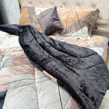 5- PIECE PREMIUM VELVET QUILT SET – SUPER KING SIZE LUXURY BEDDING