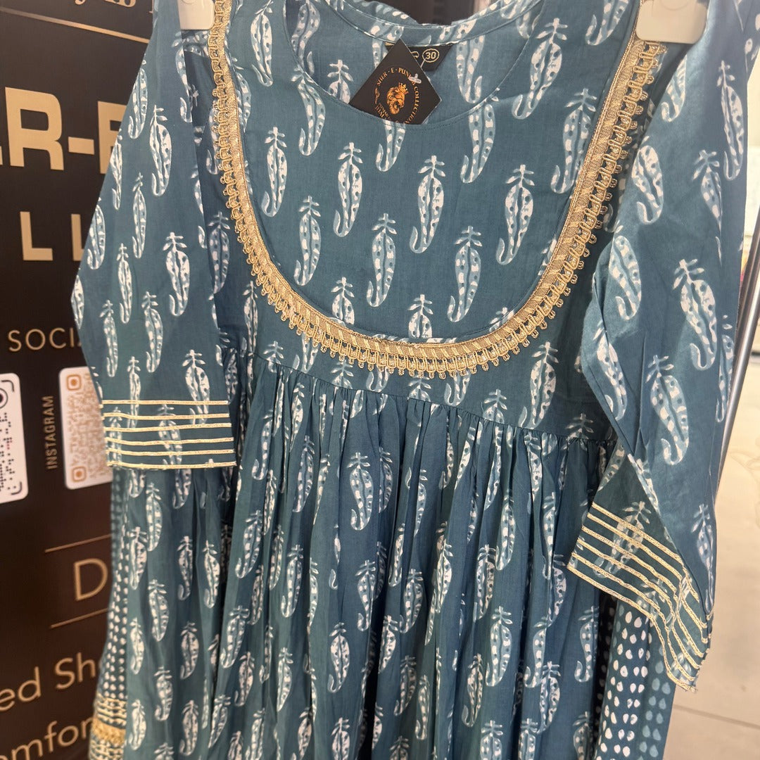 GIRLS PURE COTTON SHARARA SUIT SIZE 30