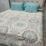 SUMMER QUEEN SIZE PURE COTTON BEDSHEET SET
