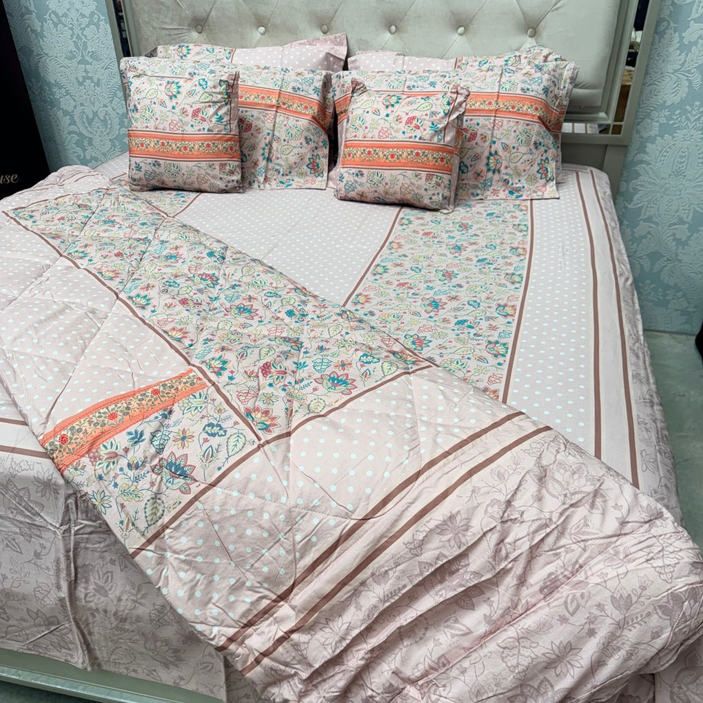 LUXURY JAIPURI 8-PIECE BAMBOO COTTON COMFORTER SET – SUPER KING SIZE
