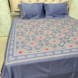 SUMMER DESINER PREMIUM SUPER KING SIZE BEDSHEET SET IN PURE COTTON