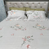 SUMMER SUPER KING SIZE  FLAT BEDSHEET SET WITH 4 PILLOW COVERS