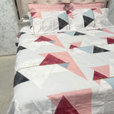 SUMMER SUPER KING SIZE GLACÉ COTTON BEDSHEET WITH 4 PILLOW COVERS