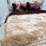 TITLIS PREMIUM 6-PIECE REVERSIBLE QUILT SET WITH FITTED-TYPE SHEET – QUEEN TO KING SIZE