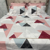 SUMMER SUPER KING SIZE GLACÉ COTTON BEDSHEET WITH 4 PILLOW COVERS