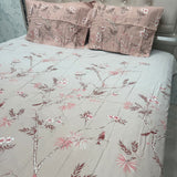 SUMMER QUEEN SIZE PURE COTTON FLAT BEDSHEET SET