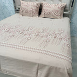 SUMMER QUEEN SIZE PURE COTTON FLAT BEDSHEET SET