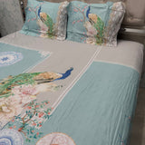 SUMMER DESINER SUPER KING SIZE BEDHSEET IN PURE COTTON