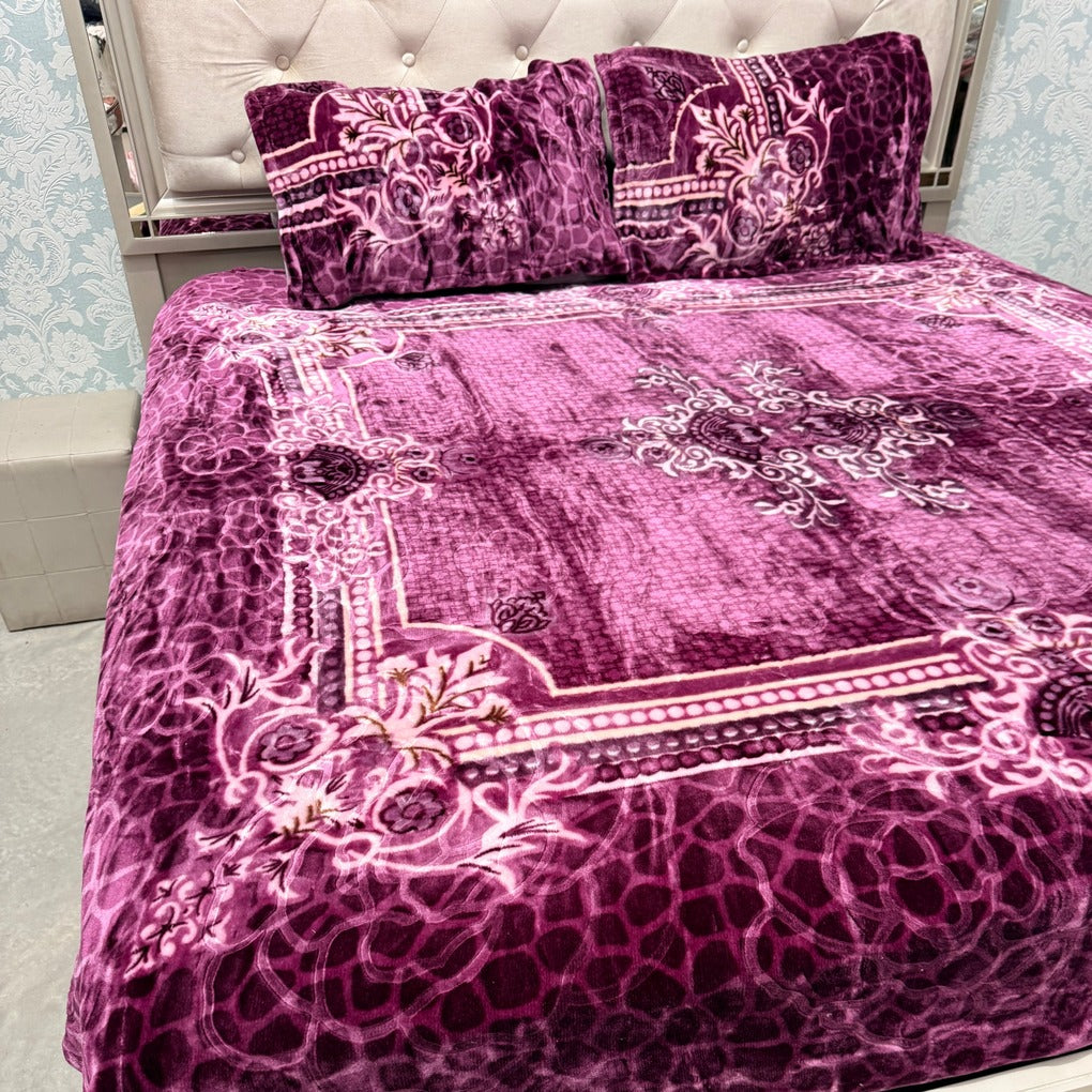 PREMIUM DOUBLE BLANKET STYLE BEDSHEET – THICK, SOFT & ANTI-SKID