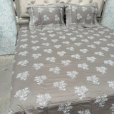 SUMMER PURE COTTON SUPER KING SIZE BEDSHEET WITH CHICKEN KARI LASH ON PILLOW COVERS