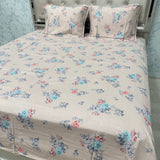SUMMER QUEEN SIZE PURE COTTON FLAT BEDSHEET SET