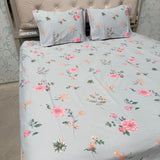SUMMER QUEEN SIZE PURE COTTON FLAT BEDSHEET SET
