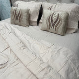 SUMMER DESINER KING SIZE COMFROTER SET WITH EMBROIDERY AND VELVET CUSIONS