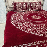 DESINER VELVET 3 PCS BEDOCVERS IN KING SIZE