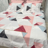 SUMMER SUPER KING SIZE GLACÉ COTTON BEDSHEET WITH 4 PILLOW COVERS