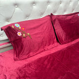 WINTER FLORENCE 5 PCS QUILT SET WITH MICRO FIBRE FILLING AND FRILL LARGE BEDHSEET