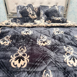 PREMIUM BRANDED 8 PCS QUILT SET – SUPER WARM QUILT, FLAT BEDSHEET, PILLOW COVERS, CUSHIONS & BOLSTERS LUXURY BEDDING SET