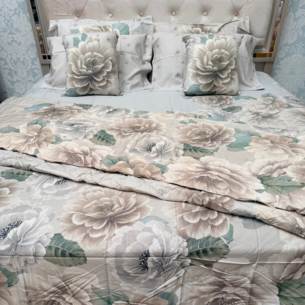 LUXURY JAIPURI 8-PIECE BAMBOO COTTON COMFORTER SET – SUPER KING SIZE