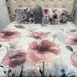 ROYAL WINTER DIGITAL PRINT KING SIZE FLAT BEDSHEET SET – 3 PCS ANTI-SKID BEDDING