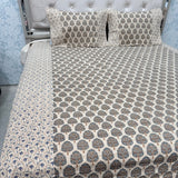 JAIPURI PRINT PURE COTTON TRADITIONAL FLAT SUPER KING BEDSHEET SET
