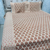JAIPURI PRINT PURE COTTON TRADITIONAL FLAT SUPER KING BEDSHEET SET