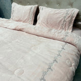 LUXURY HOTEL STYLE QUILT SET WITH EMBROIDERY KING SIZE BEDDING 👑✨