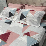 SUMMER SUPER KING SIZE GLACÉ COTTON BEDSHEET WITH 4 PILLOW COVERS