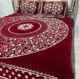 DESINER VELVET 3 PCS BEDOCVERS IN KING SIZE
