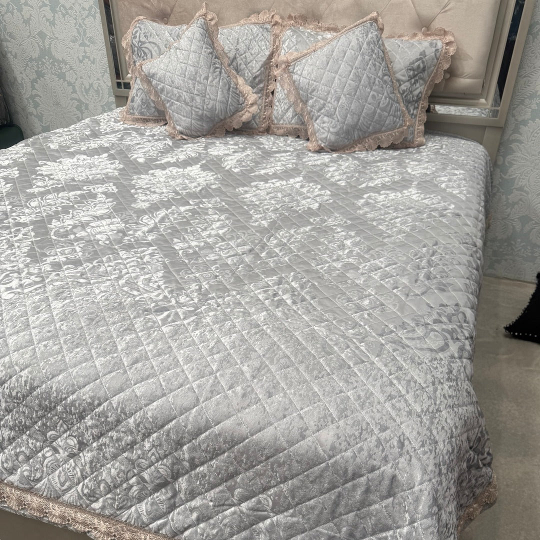 TURKISH STYLE DESIGNER VELVET BEDCOVER SET – ALL SEASON LUXURY ( QUEEN TO KING SIZE)