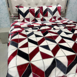 LUXURIOUS 4 PCS QUEEN TO KING SIZE 4 PCS DUVET COVER SET