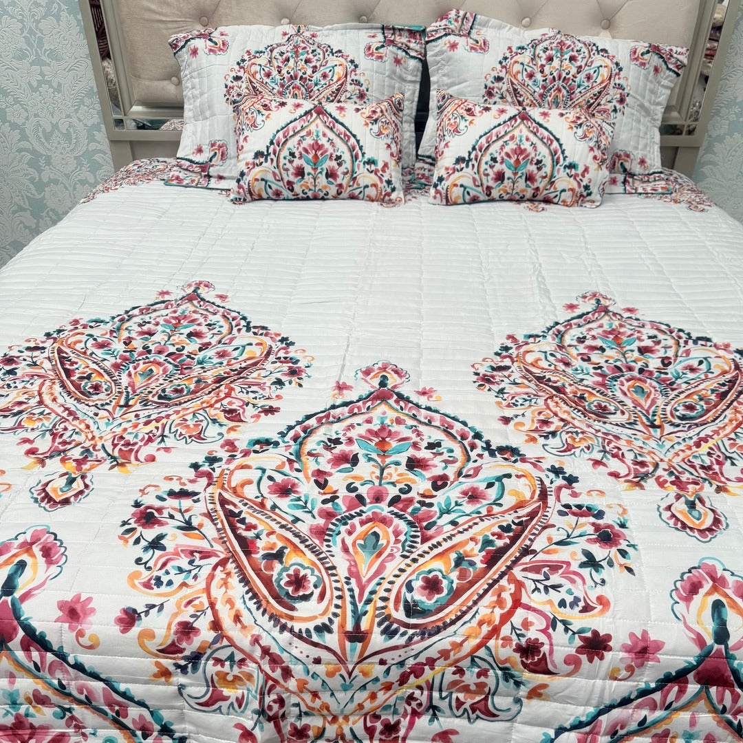 SUMMER JAIPURI STYLE 5 PCS KING SIZE BEDCOVER SET