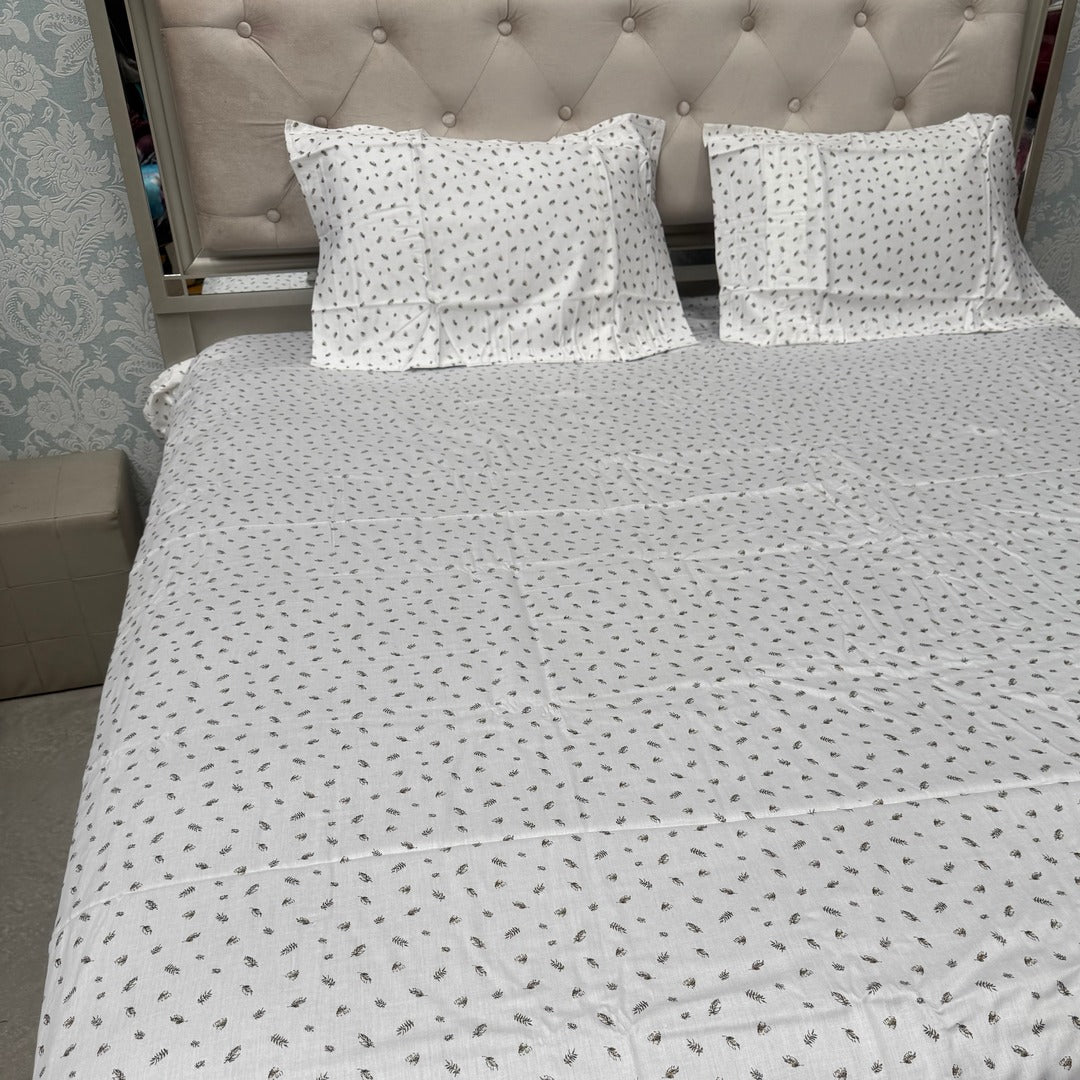 SUMMER SUPER KING SIZE PURE COTTON BEDSHEET SET