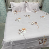 SUMMER QUEEN SIZE PURE COTTON FLAT BEDSHEET SET