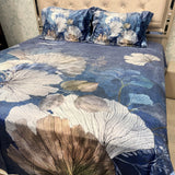 ROYAL WINTER DIGITAL PRINT KING SIZE FLAT BEDSHEET SET – 3 PCS ANTI-SKID BEDDING