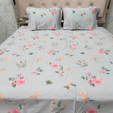 SUMMER QUEEN SIZE PURE COTTON FLAT BEDSHEET SET