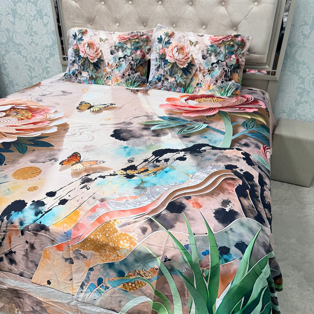 PREMIUM SOFT COTTON SUPER KING SIZE HEAVY BEDSHEET SET – 11D COLLECTION