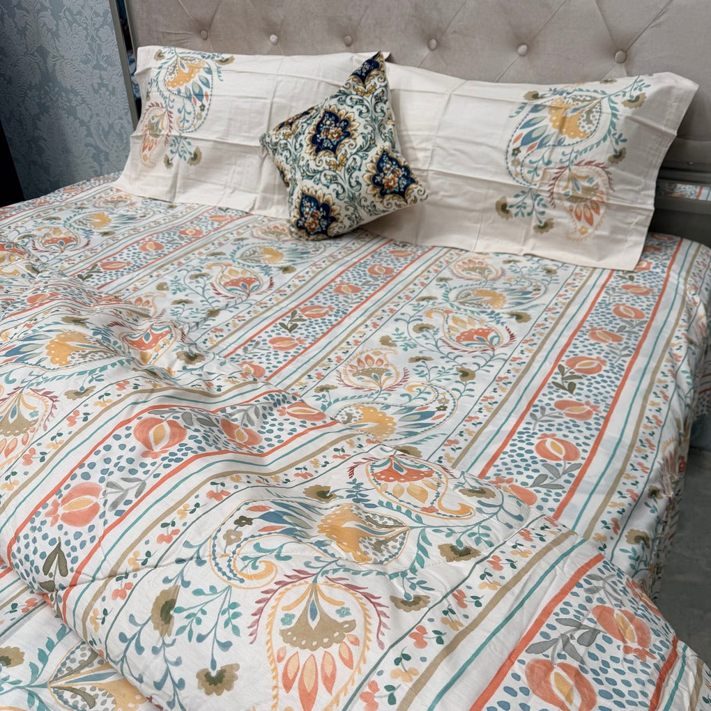 SUMMER BRANDED PURE COTTON KING SIZE COMFORTER SET