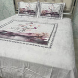 SUMMER SUPER KING SIZE PURE COTTON DIGITAL PRINT BEDSHEET SET