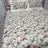 SUMMER JAIPURI PRINT PURE COTTON SUPER KING SIZE BEDHSEET SET