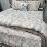 WINTER DESINER KING SIZE 5 PCS QUILT SET WITH ANTI SKID BEDSHEET ( Bedsheet can be fit on super king size)