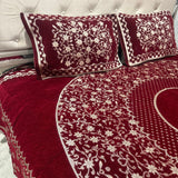 DESINER VELVET 3 PCS BEDOCVERS IN KING SIZE