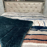 WINTER SUPER KING SIZE HEAVY QUILT IN VELVET WOTH FIBER FILLING