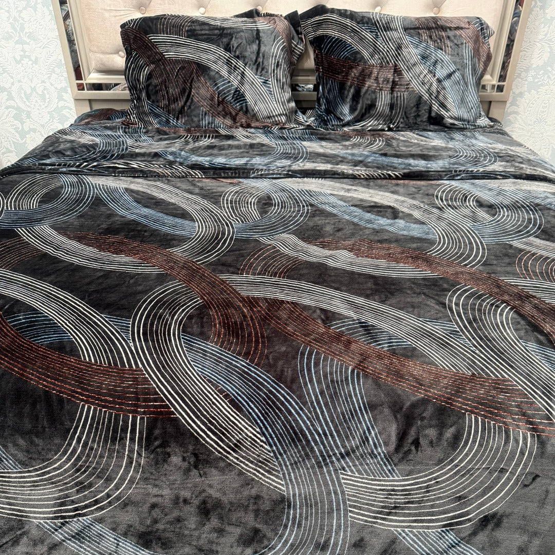 WINTER KING SIZE 4 PCS QUILT COVER SET