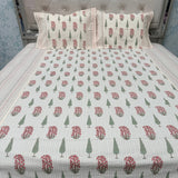 SUMMER QUEEN SIZE JAIPURI STYLE FLAT BEDSHEET SET