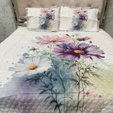 SUMMER DIGITAL PRINT 3 PCS KING SIZE BEDCOVER SET WITH FRILL
