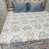 SUMMER SUPER KING SIZE ( JUMBO SIZE ) FLAT MUSLIN PURE COTTON BEDHSEET SET